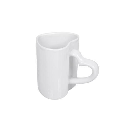 Caneca Cerâmica Corpo e Coração Branco-2550L