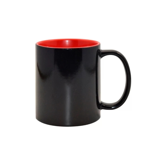 Caneca Mágica Semi Brilho Preto Interior Várias Cores-3424L