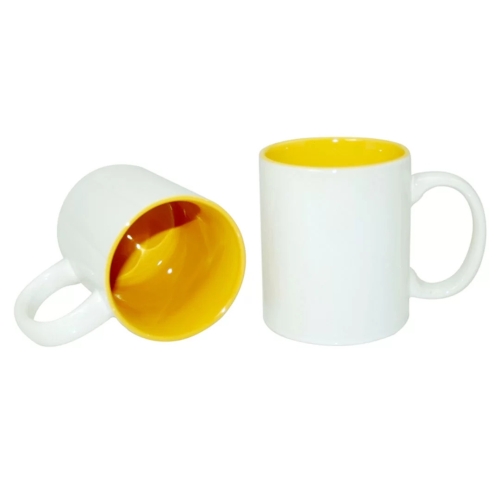 Caneca Reta Interno Colorido Amarelo-213L