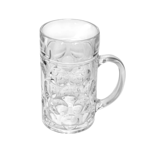 Caneca Vidro Chopp 1 Litro Cristal-3123L