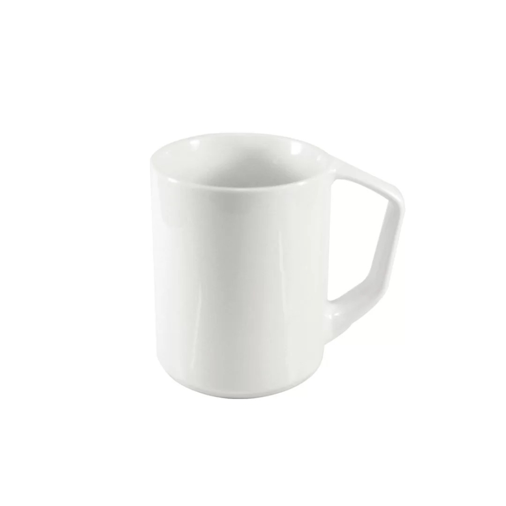 Caneca Cerâmica 325ML Branca Alça Alemã-2458L