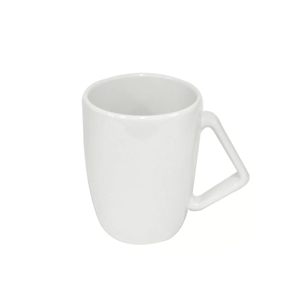 Caneca Cerâmica Branca Alça Triângular-2332L