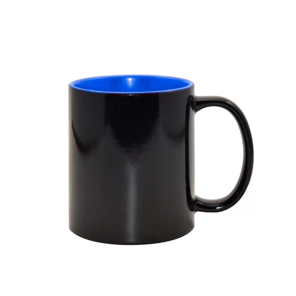 Caneca Mágica Semi Brilho Preto Interior Várias Cores