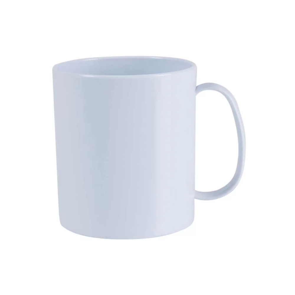 Caneca Plástico 325ML Branco Fina-2001L