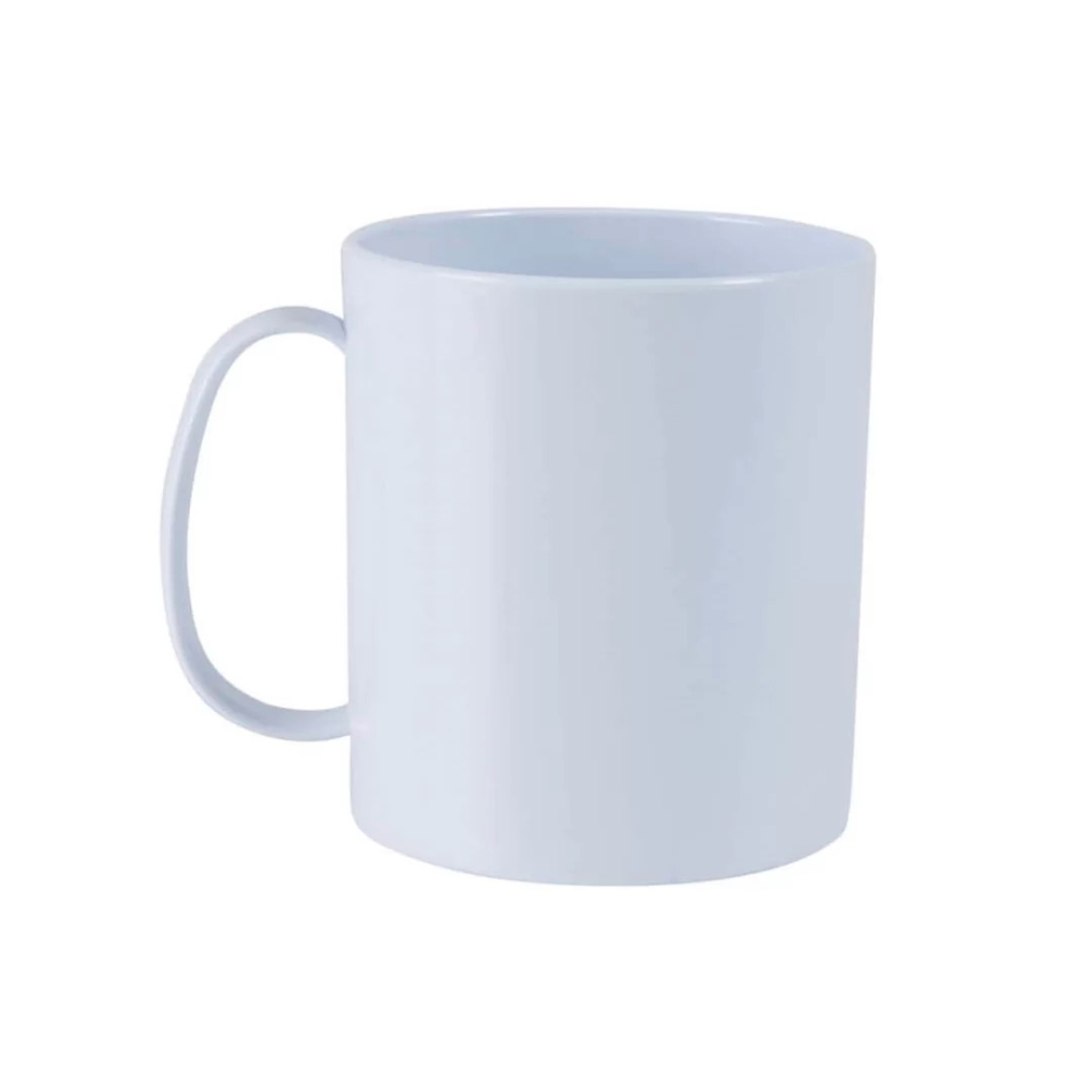 Caneca Plástico 325ML Branco Grossa-258L