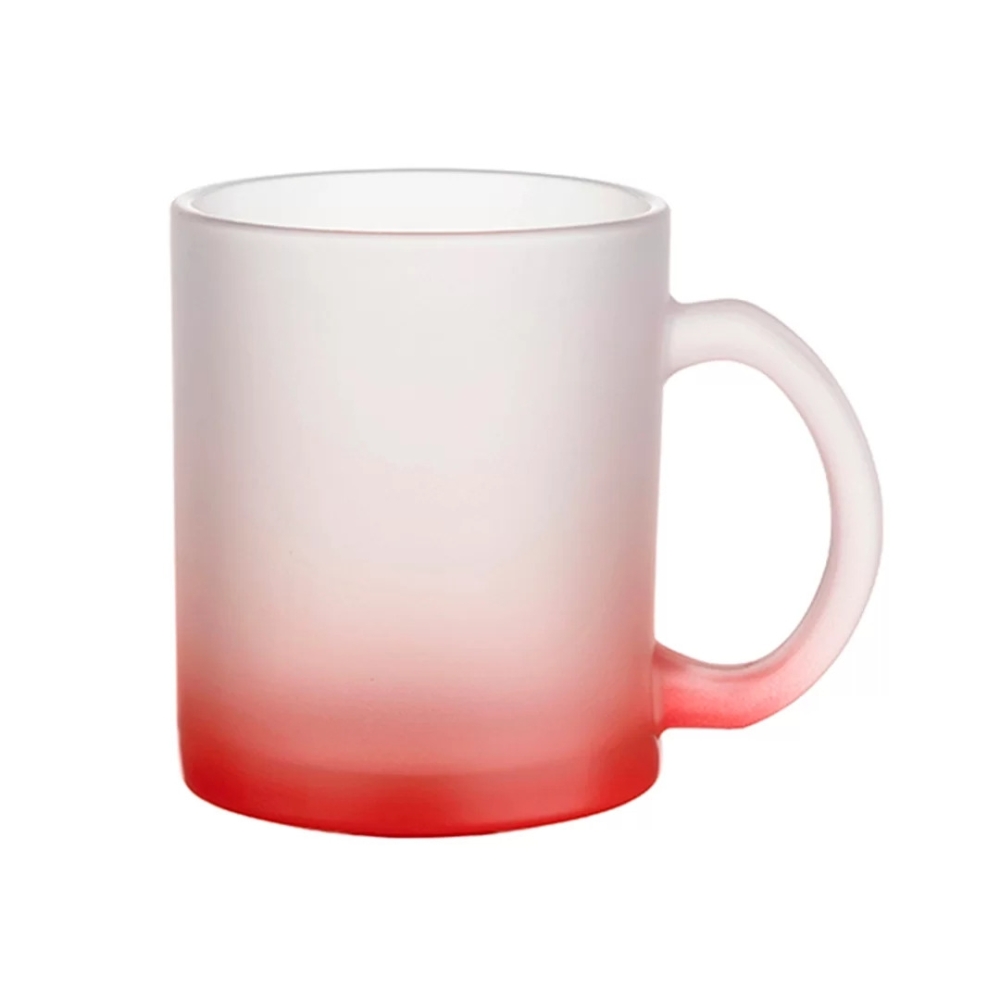 Caneca Vidro 325ML Fosco Degradê Colorido