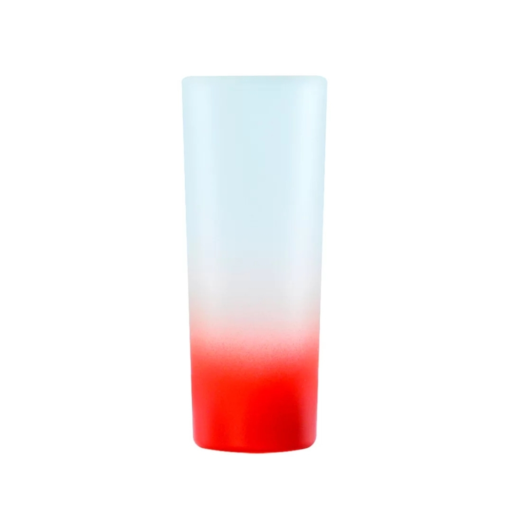 Copo Vidro 90ML Fosco Lisa Mini Drink Degradê Colorido