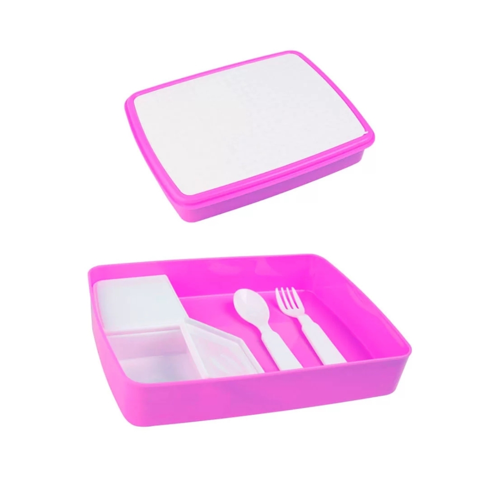 Pote Plástico Kit Potinho Colher Garfo Cores Variadas