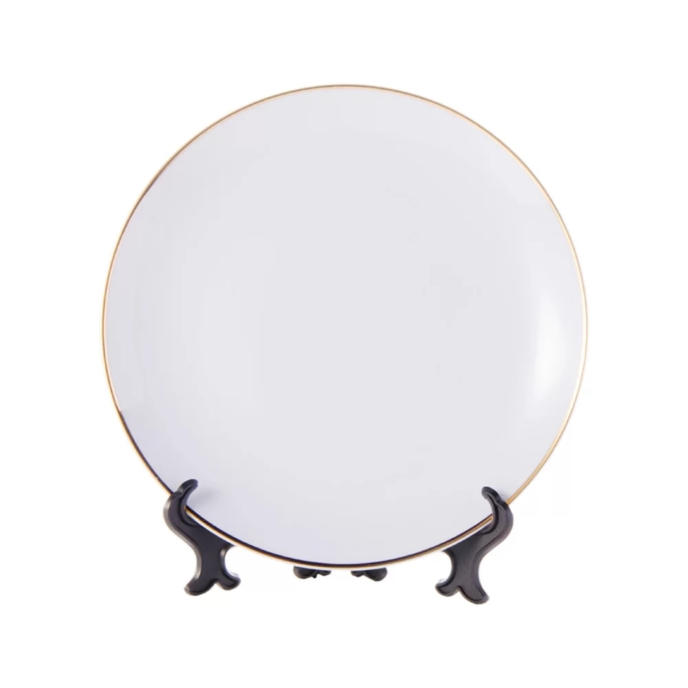 Prato Cerâmica para Decoração Branco Redondo-3048L